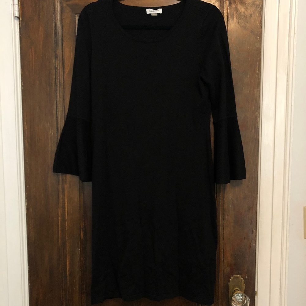 Calvin Klein Black Bell-Sleeve Dress